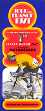 thumbnail link to original 1971 Tour de France Motobécane cycles promo poster, Luis Oca�a